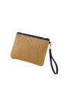 Embroidered Straw Clutch Bag