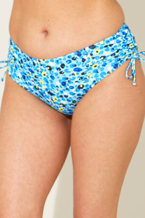 Blue Leopard High Leg Bikini Brief